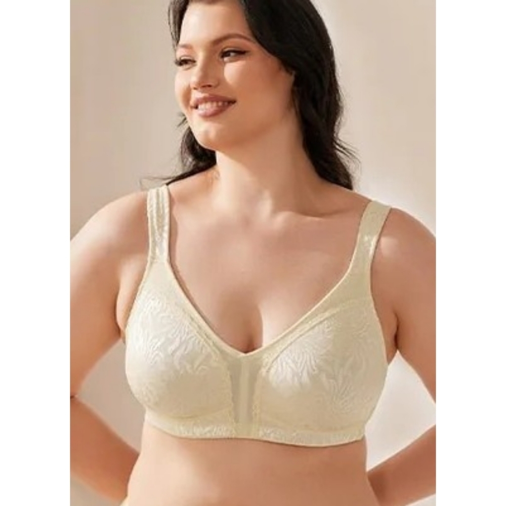 Wingslove Non padded Wire Free Plus size Bra Nude Size 48DDD